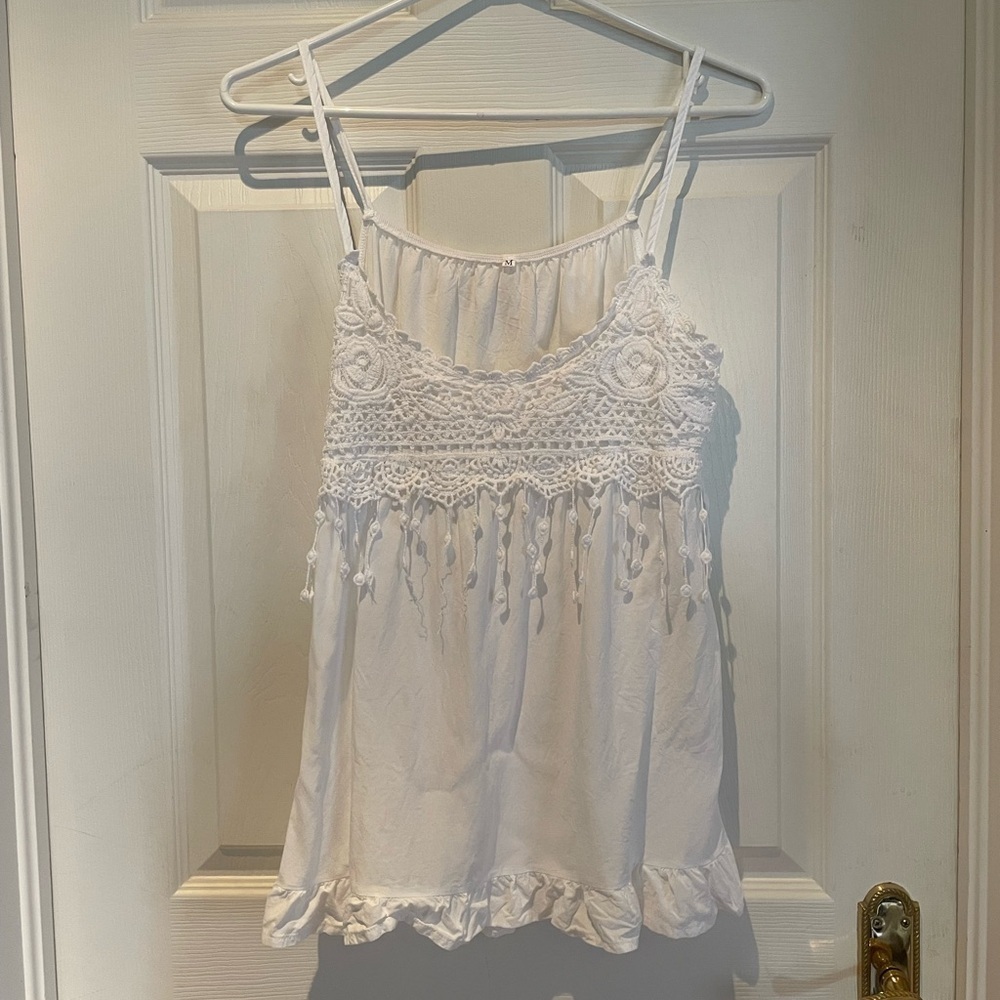 White summer tank